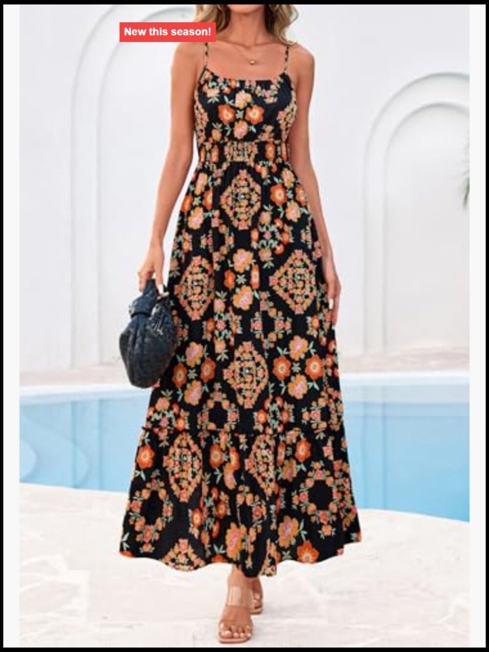 Sleeveless Spaghetti Strap Maxi Sundress with Pockets - Picture 2 of 7